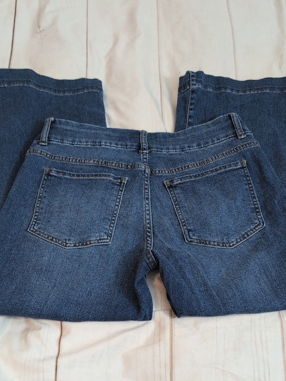 Kut from the Kloth Meg High Rise Crop Wide Leg Dark Blue Denim Jeans size 8 - Picture 6 of 7